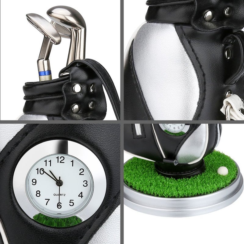 10L0L Gift for Men, Golf Pen Holder Desk Accessories for Golfers, 3 Club Pens Mini Gold Bag Office Decor, Funny Stocking Stuffers on Birthday, Christmas, Fathers Day (Golf Bag) - Image 3